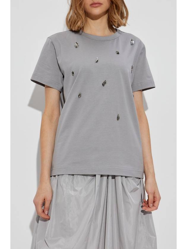 Fabiana Filippi T-shirt With Applications, Women's, Grey - FABIANA FILIPPI - BALAAN 3