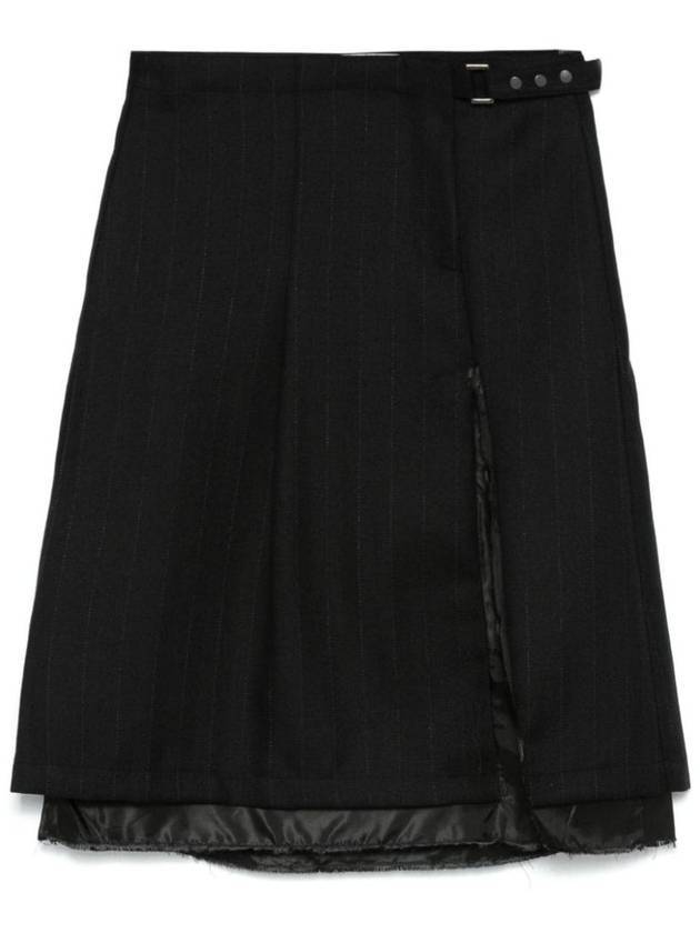 Clasp Wool A Line Skirt Black - OUR LEGACY - BALAAN 1