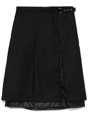 Clasp Wool A Line Skirt Black - OUR LEGACY - BALAAN 1