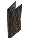 FF Fabric Long Wallet Brown - FENDI - BALAAN 3