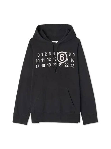 Number Logo Hoodie Black - MAISON MARGIELA - BALAAN 1