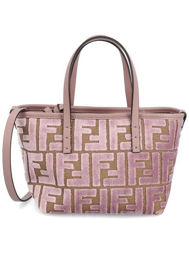 Roll FF Jacquard Velvet Tote Bag Pink - FENDI - BALAAN 1