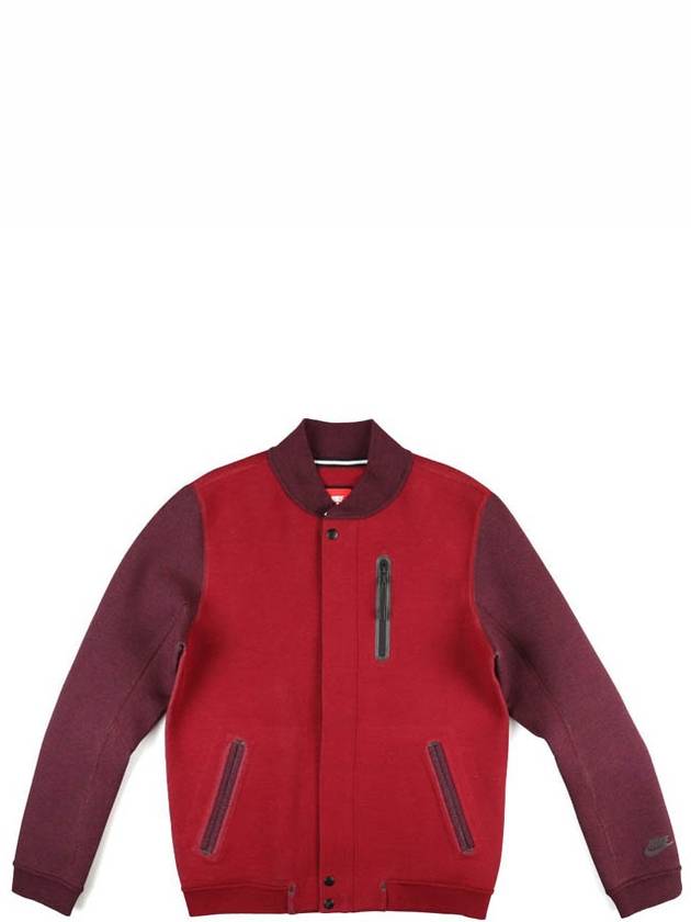 016143806253MM Tech Fleece Varsity JacketBurgundy - NIKE - BALAAN 7