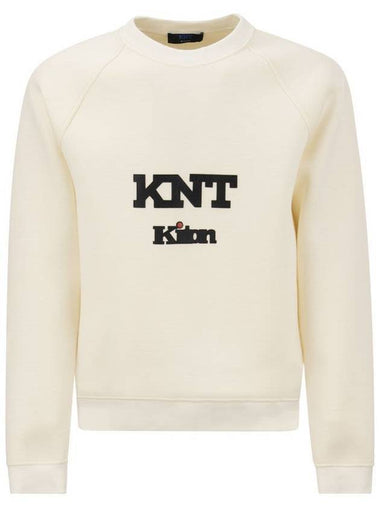 Leather Patch Detail Sweatshirt White - KITON - BALAAN 1