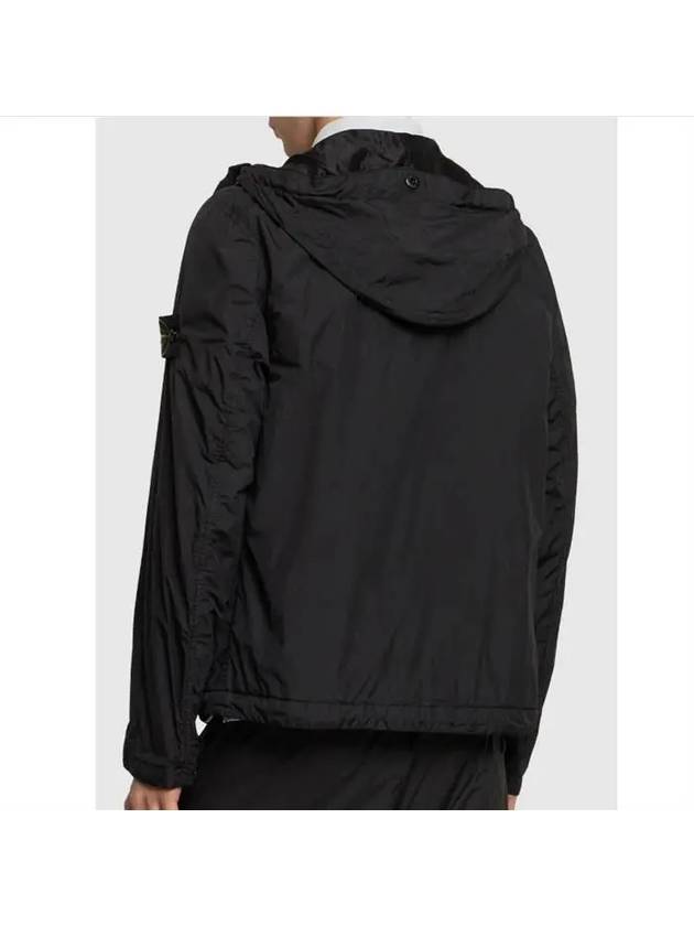 4100092 Crinkle Reps R-NY Wind Resistant Anti Drop Hooded Jacket Black - STONE ISLAND - BALAAN 4