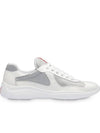 America's Cup Low Top Sneakers Silver White - PRADA - BALAAN 1