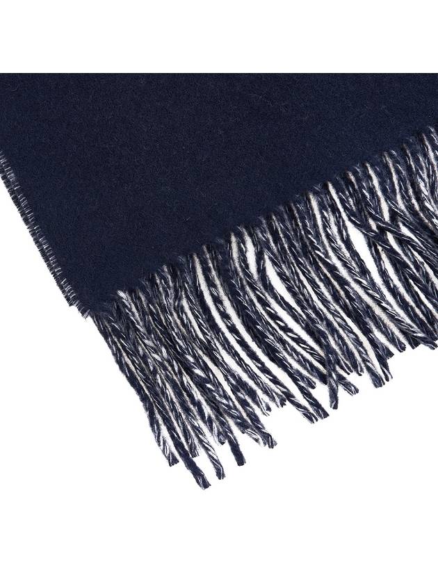 Lecharpe Fringe Logo Virgin Wool Muffler Navy - JACQUEMUS - BALAAN 8