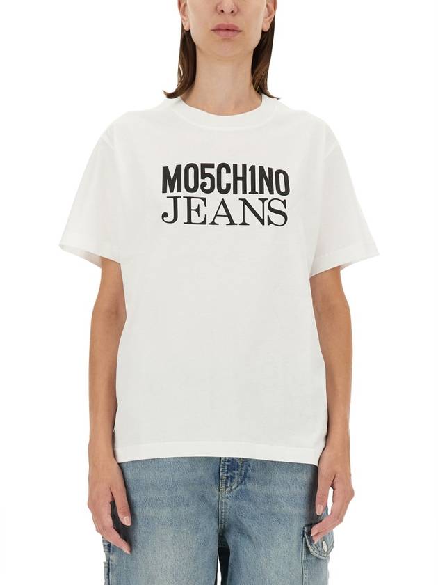 T-SHIRT WITH LOGO - MOSCHINO - BALAAN 1