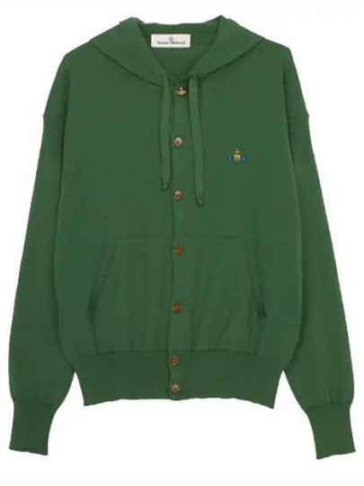 Embroidered Logo Hoodie Cardigan Green - VIVIENNE WESTWOOD - BALAAN 2