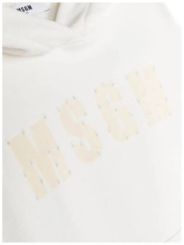 Kids Logo Hoodie White F3MSJUHS177 013 - MSGM - BALAAN 4