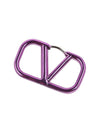 V Logo Signature Earrings Purple - VALENTINO - BALAAN 4