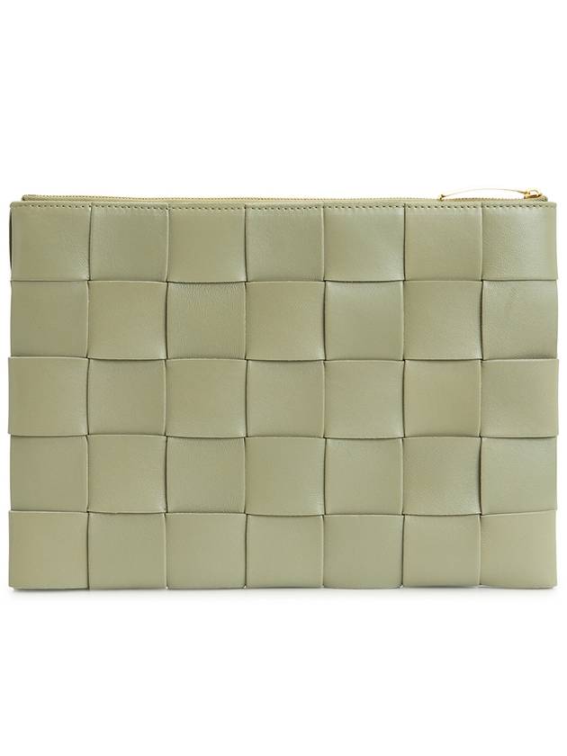 Cassette Intrecciato Medium Clutch Bag Travertine - BOTTEGA VENETA - BALAAN 4