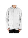 Men's Shadow Wappen Zip-up Jacket White - STONE ISLAND - BALAAN 1