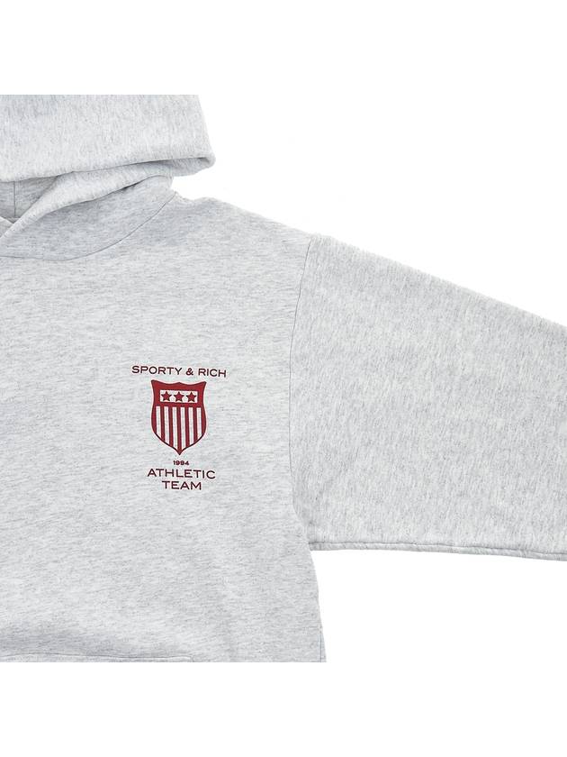 Athletic Team Hooded Top Gray - SPORTY & RICH - BALAAN.