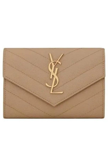 23FW 414404 Cassandra Matelasse Small Envelope Wallet 1007717 - SAINT LAURENT - BALAAN 1