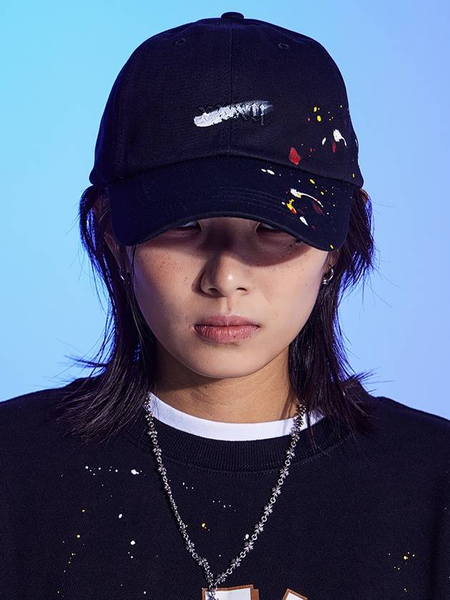 Unisex XXXY Painting Ball Cap Black - LMN3011 - BALAAN 2