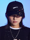 Unisex XXXY Painting Ball Cap Black - LMN3011 - BALAAN 1