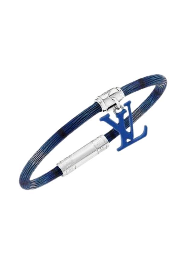 Keep It Shape Leather Bracelet Blue - LOUIS VUITTON - BALAAN 1