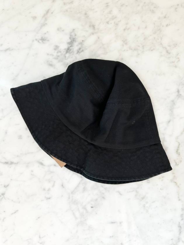 Men's Embroidered Logo Big Stock Bucket Hat Black - STUSSY - BALAAN.