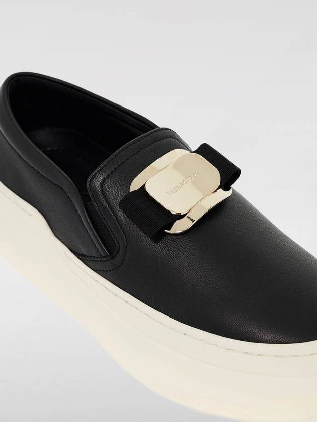 Vara Bow Plate Slip-Ons Black - SALVATORE FERRAGAMO - BALAAN 4