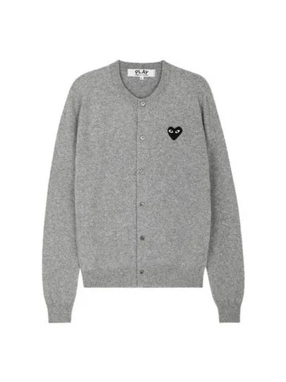 Heart Wappen Wool Cardigan Grey - COMME DES GARCONS - BALAAN 2