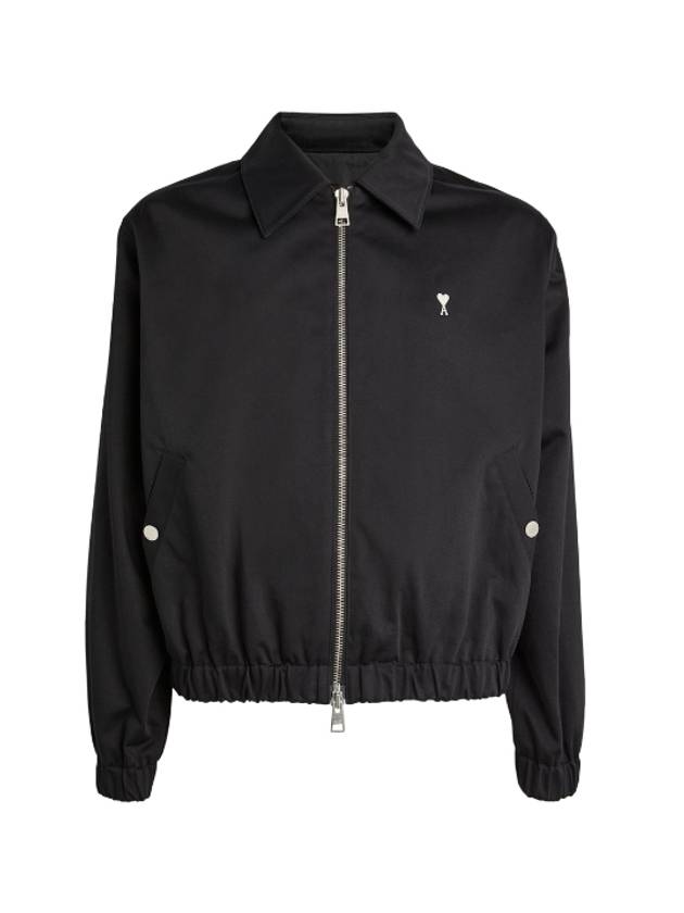 De Coeur Logo Zip-up Jacket Jacket Black - AMI - BALAAN 2