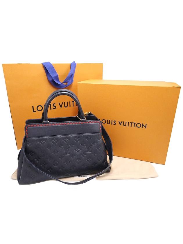 Women s Louis Vuitton M43738 Marine Rouge Monogram Empreinte VOSGES MM 2WAY gt bag Gangbuk used luxury goods - LOUIS VUITTON - BALAAN 3