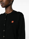 Boke Flower Wool Cardigan Black - KENZO - BALAAN 6