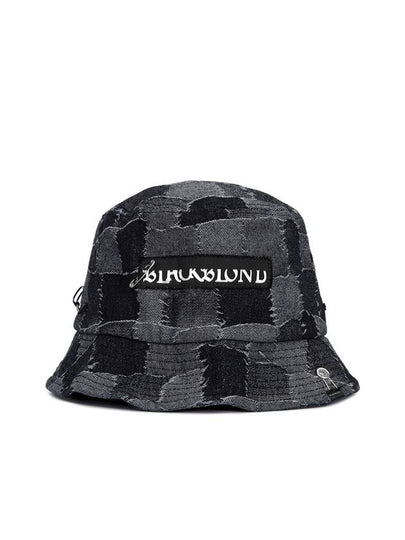 The Apparition Patchwork Denim Bucket Hat Black - BLACKBLOND - BALAAN 2