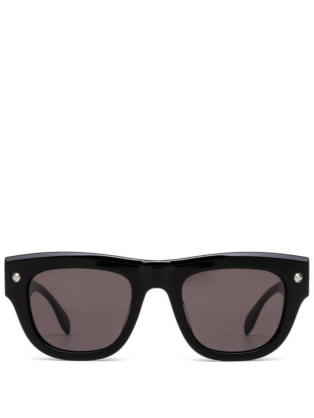 Sunglasses AM0425S 001 001 BLACK BLACK GRAY - ALEXANDER MCQUEEN - BALAAN 2