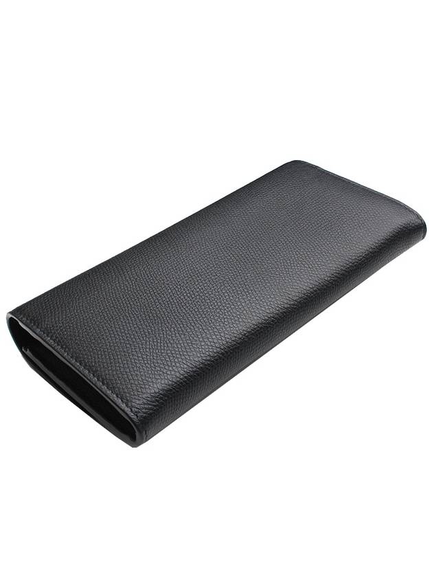 Black logo leather long wallet - VALENTINO - BALAAN 3