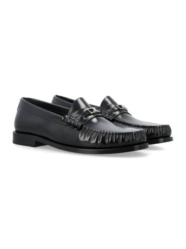 Luco Triomphe Polished Bull Loafers Black - CELINE - BALAAN 3