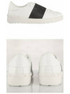 Men's Hidden Strap Rockstud Color Contrast Sneakers White Black - VALENTINO - BALAAN 5