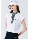 Scarf Point Sleeveless T-Shirt WHITE&BLACK - MONBIRDIE GOLF - BALAAN 6