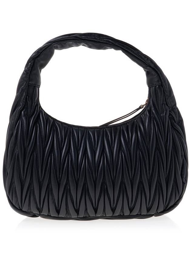 Wander Materasse Nappa Leather Hobo Bag Black - MIU MIU - BALAAN 4