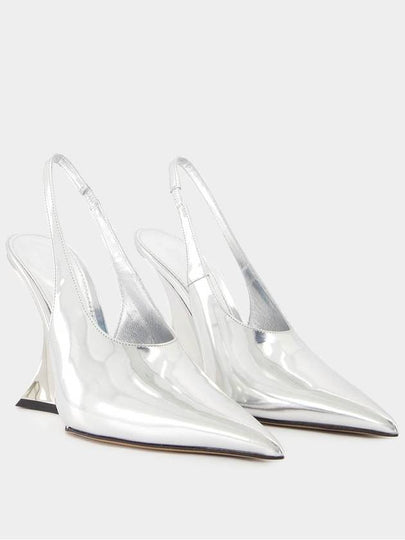 Nina Slingback Pumps - Paris Texas - Leather - Silver - PARIS TEXAS - BALAAN 2