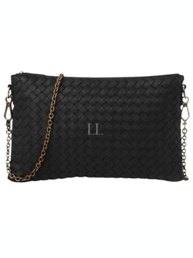 Intrecciato Chain Crossbody Bag Black - BOTTEGA VENETA - BALAAN 2