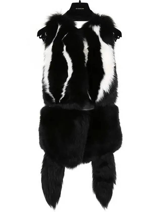 Fox Fur Vest Black - GIVENCHY - BALAAN 2