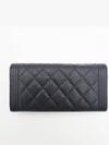 Boy Silver Long Flap Caviar Long Wallet Black - CHANEL - BALAAN 7