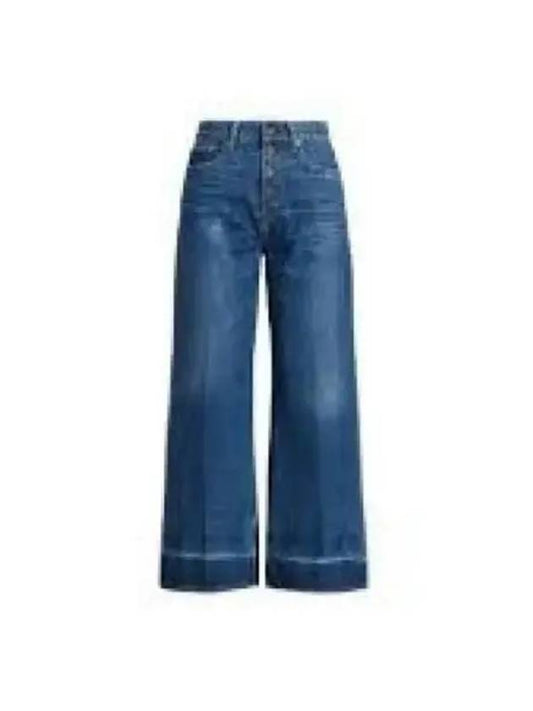 30 Points W Wide Leg Crop Jeans Blue - POLO RALPH LAUREN - BALAAN 2