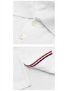 Side Slit Three Stripe Tab Short Sleeve Polo Shirt White - THOM BROWNE - BALAAN 6