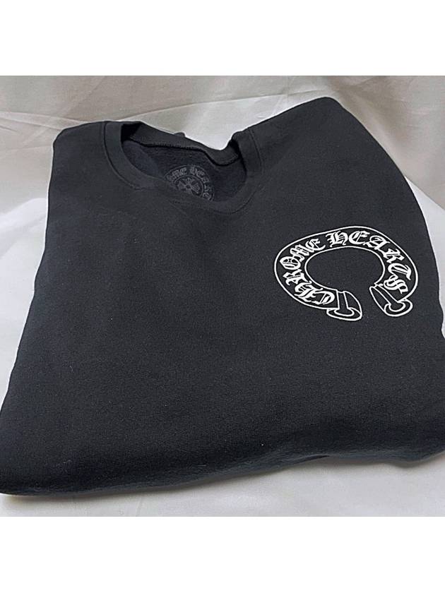 Sweatshirt Horseshoe Logo Black Large L - CHROME HEARTS - BALAAN 3