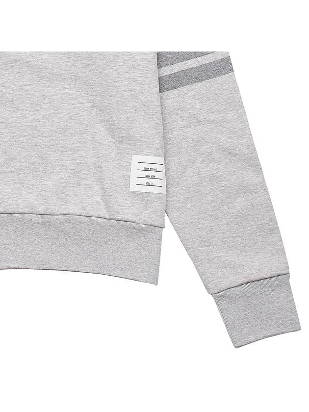 Classic Loopback Terry Tonal 4-Bar Relaxed Fit Crewneck Sweatshirt Pale Grey - THOM BROWNE - BALAAN 8