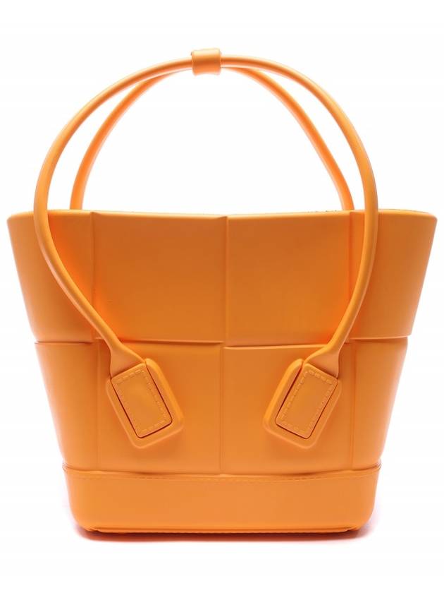 Arco Mini Rubber Tote Bag Tangerine - BOTTEGA VENETA - BALAAN 5