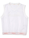 MARLBORN SCRIPT WOVEN VEST WHITE WOMAN - MALBON GOLF - BALAAN 1