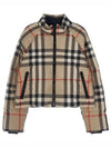 Check Crop Puffer Padding Archive Beige - BURBERRY - BALAAN 2