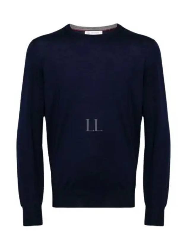 Wool Cashmere Knit Top Navy - BRUNELLO CUCINELLI - BALAAN 2