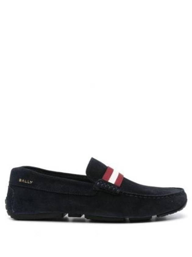 Perthy Suede Loafers Navy - BALLY - BALAAN 2