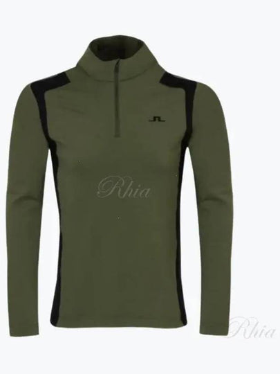 Lucas Quarter Zip Hooded Long Sleeve T-Shirt Forest Green - J.LINDEBERG - BALAAN 2