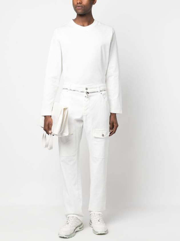 Denim Straight Pants AH0MI045DB69 0FA WHITE - BALMAIN - BALAAN 3